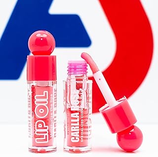 زيت شفاه من كارلا روز، زجاجة زجاجية متعددة الالوان مع اداة توزيع كرات، تغطية كاملة