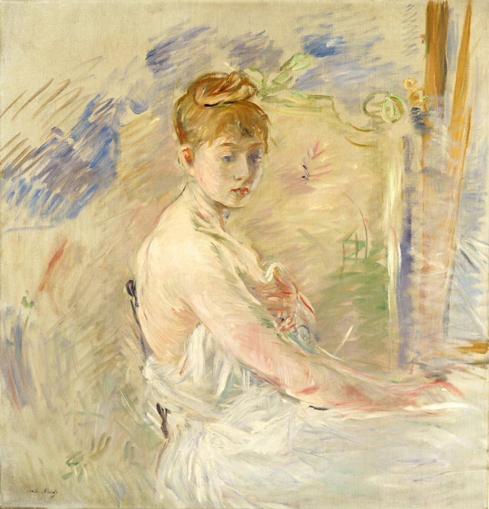 Cuadro de Berthe Morisot para salón: pintura al óleo clásica decorativa de 60x90cm 5