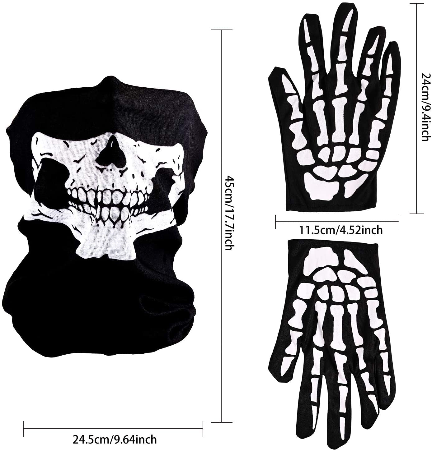 Halloween Skelett Handschuhe - Gruselige Latex-Handschuhe Für Kostüme