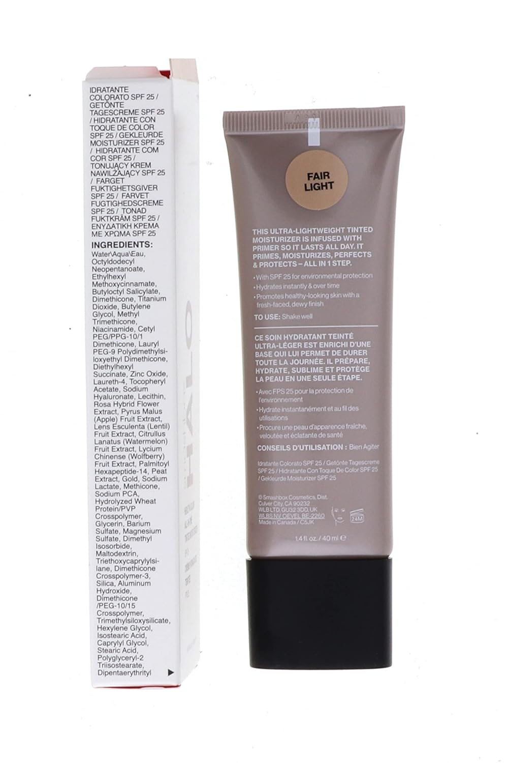 Smashbox Halo Healthy Glow All-In-One Tinted Moisturizer SPF 25 - Fair Light, 1.4 Fl Oz (Pack of 1) : Beauty & Personal Care