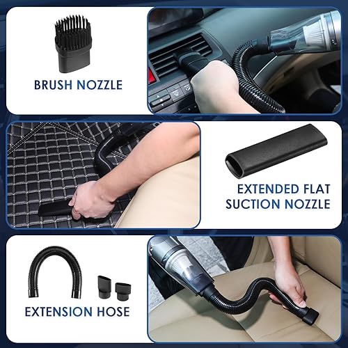 Miniatura 43 de Viewsun Kit de limpieza de automóvil de 20 piezas, kit de detalles para interiores de automóvil con aspiradora de mano de alta potencia, juego