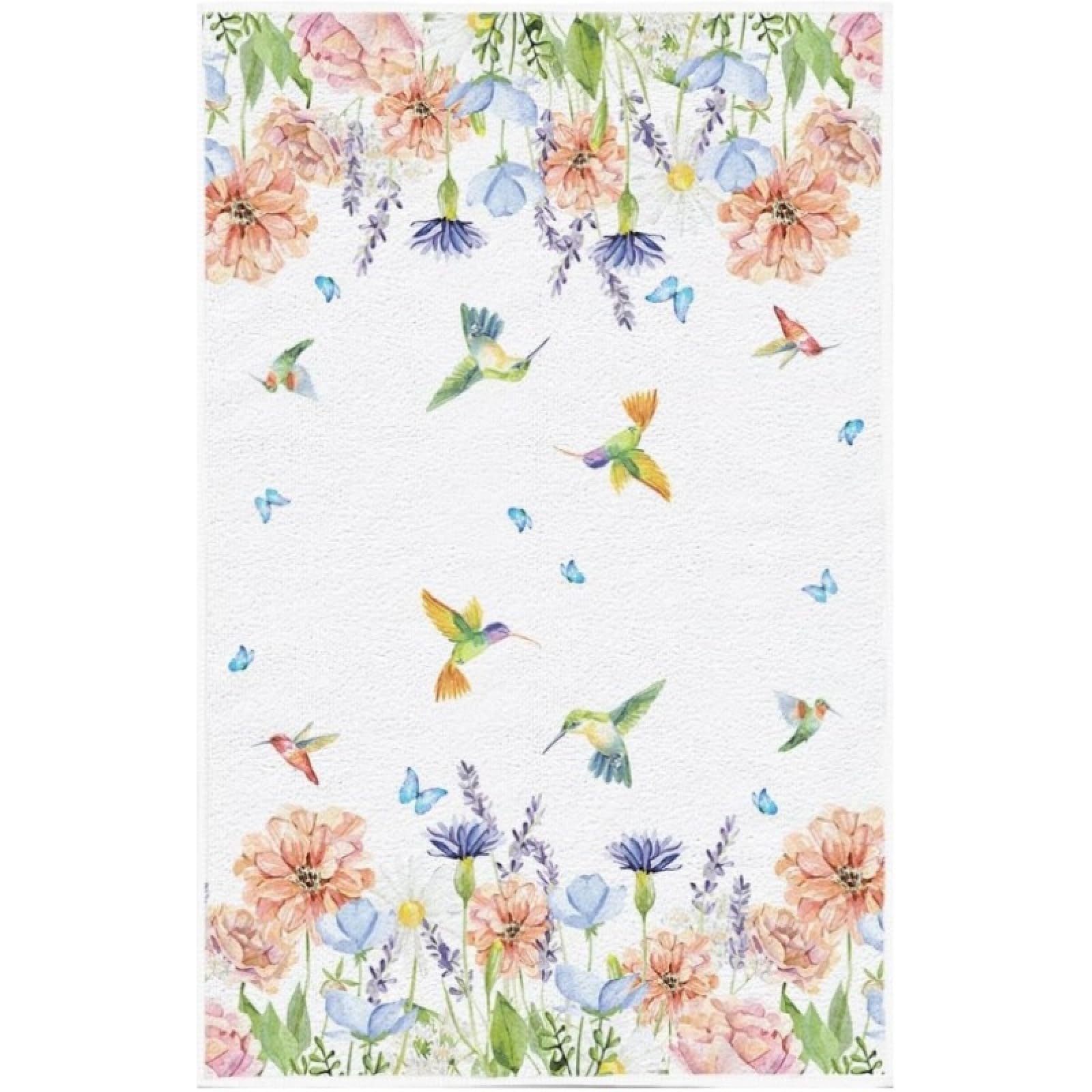 Paños de Cocina Verde Naranja Floral Trapos Cocina Suaves Lavable Poliéster Secado Rápido Reutilizables para Baño Barra Restaurante Picnic etc Toallas de Limpieza 4 Piezas (40x60 cm)