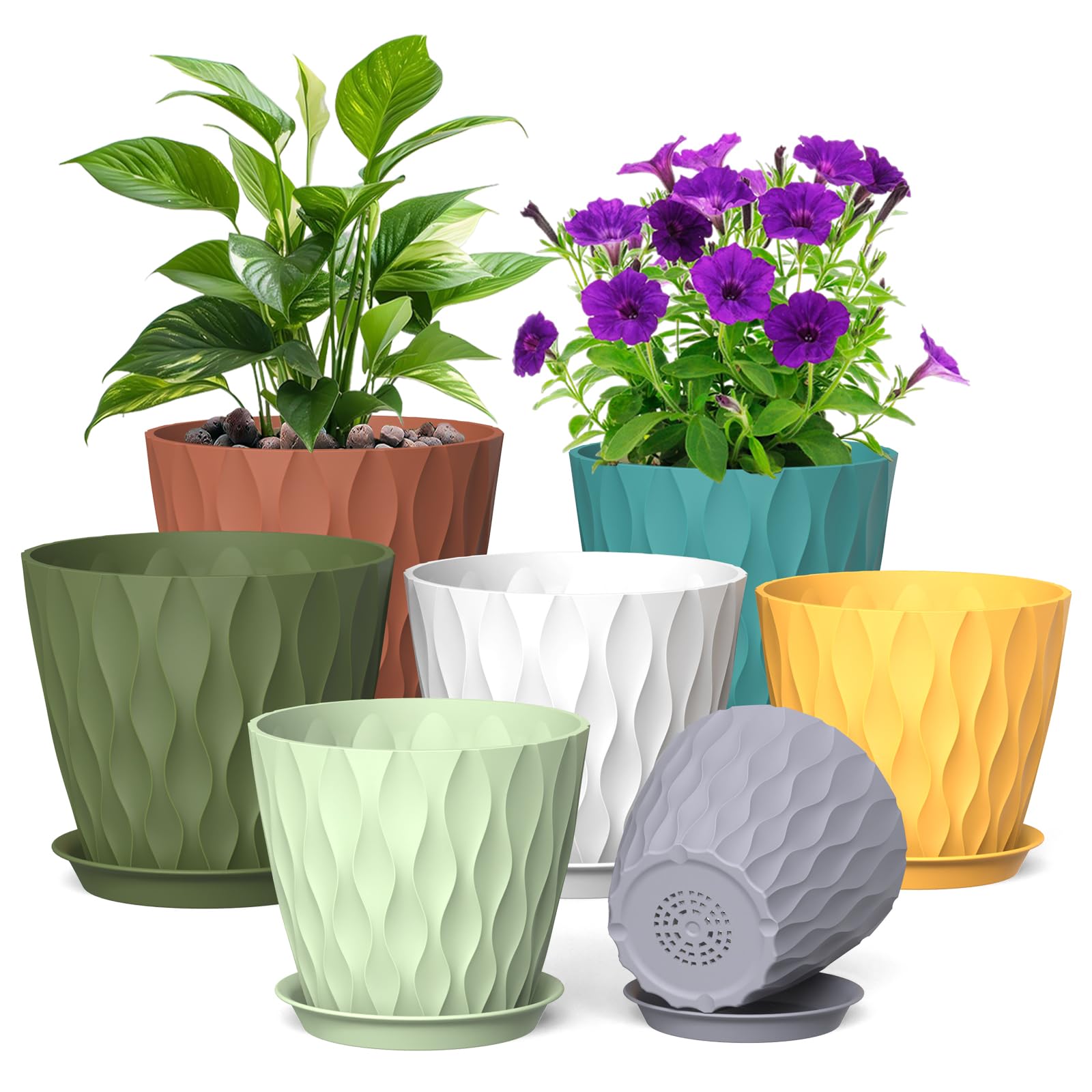 Meowell 7 Pack Plant Pots