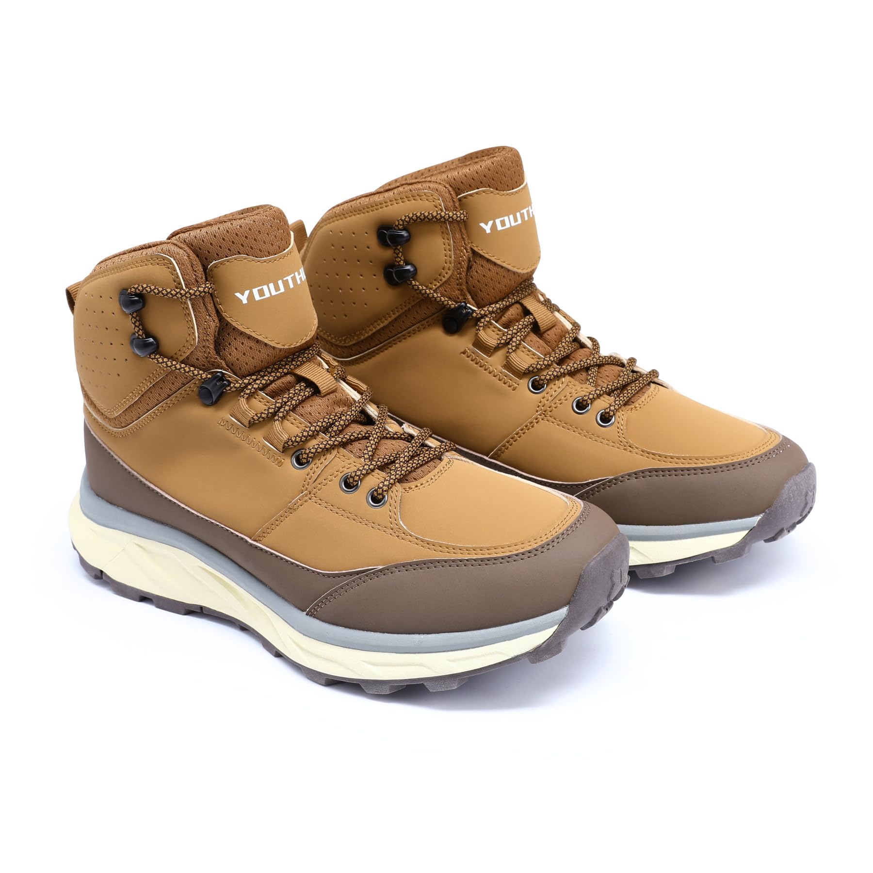 YOUTHUP Herren Wanderschuhe Leicht Trekkingschuhe | Atmungsaktiv Rutschfest Langlebig Knöchelhohe Outdoor Hiking Schuhe gepolsterte Einlegesohlen Walking Shoes