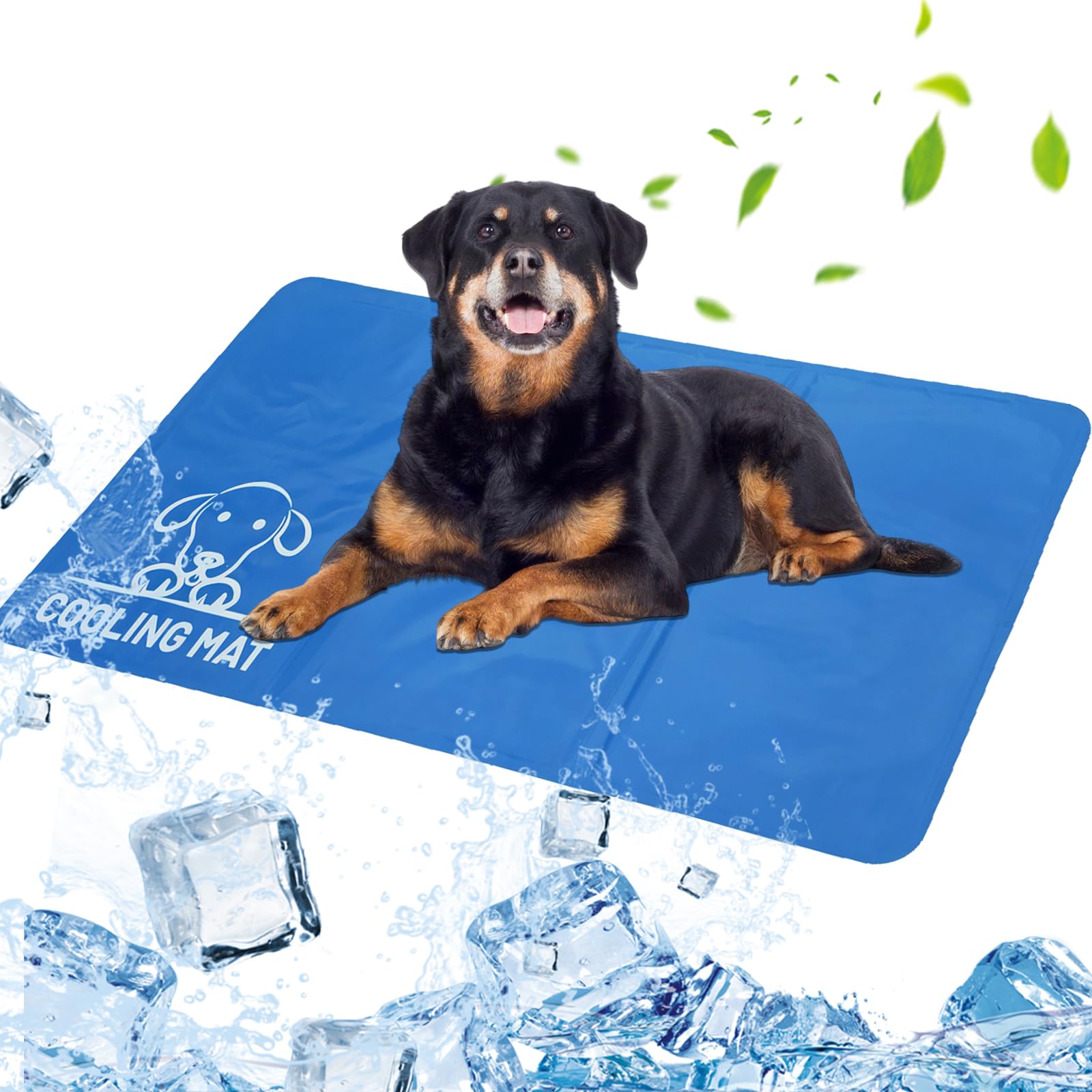 Cama Refrescante Perro de Verano, Cama Fria para Perros, Manta Refrescante para Perros, Cooling Mat Dog, para Mascotas, Autorrefrigerante (Azul, 50x90cm)