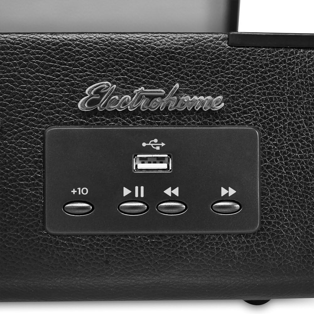 Close-up of Electrohome Archer Vinyl Record Player controls