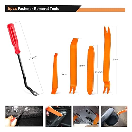 Miniatura 5 de GOOACC Juego de 635 clips de retención de empuje para coche y cierres automáticos 16 tamaños más populares remaches de parachoques de nailon con 10