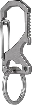 KeyUnity Keychain Carabiner Clip, Anti-Lost Quick Release Titanium Key Holder, 2 inch Key Organizer Heavy Duty for Men & Women