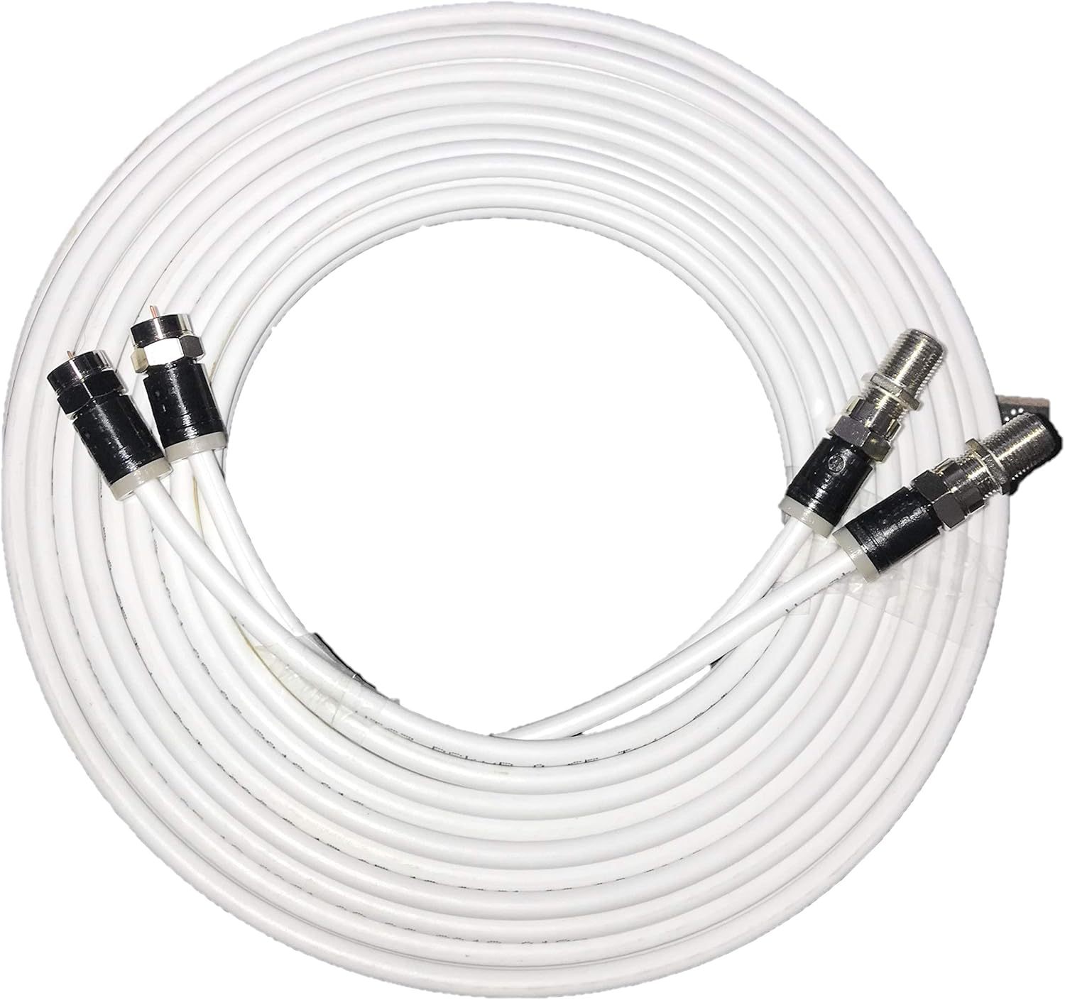 Twin Satellite Shotgun Coax Cable Extension Kit with Pre Fitted