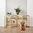 Mino Kesper Natural 37-74 Wide Dog Gate for Stair, Bamboo Dog Gates for The House Doorways, Freestanding Pet Gates for Dogs, Doogie Puppy Fence Gate