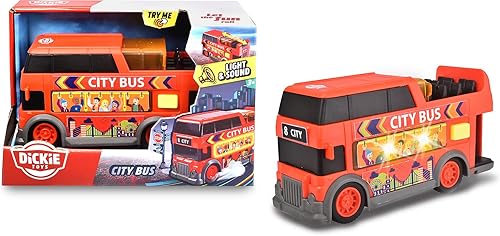 Miniatura 7 de Dickie Toys Convertible Bus Toy 15 cm with Light and Sound, Black