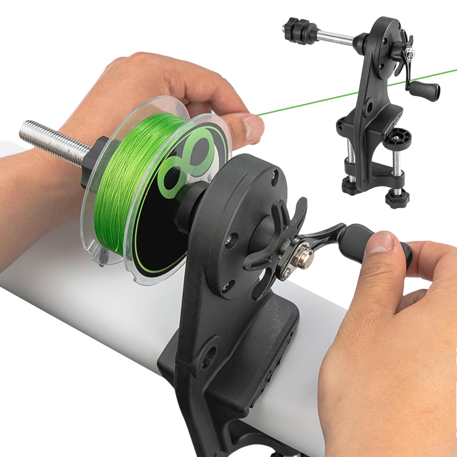 Przenośny szpula wędkarska | Ręczny wiatrak wędkarski | Winder For Fishing | Wydajny wiatrówka | Organizer sprzętu wędkarskiego | Baitcasting Reel Spooler