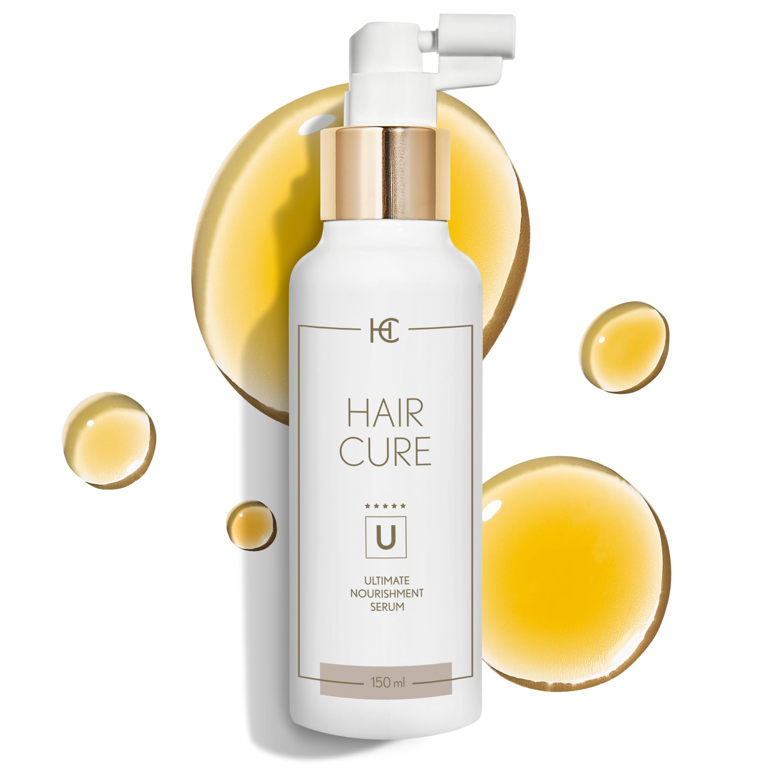 Hair Cure® Haarserum für Haarwachstum für Frauen & Männer - 150 ml - Anti Haarausfall Serum - Haarwachstum Beschleunigen Serum - 16 aktive Inhaltsstoffe & 3 Peptide