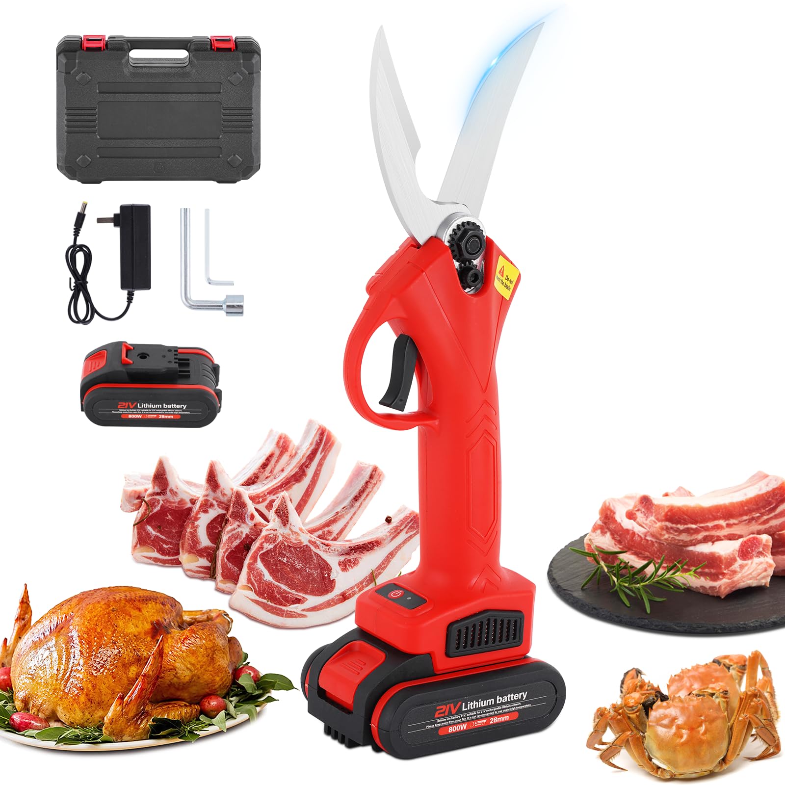 Forbici da Cucina Elettriche Multifunzione per Impieghi Gravosi - Cesoie per Ossa, Carne, Pollame, Congelato, Pollo, Pesce, Frutti di Mare e Verdure