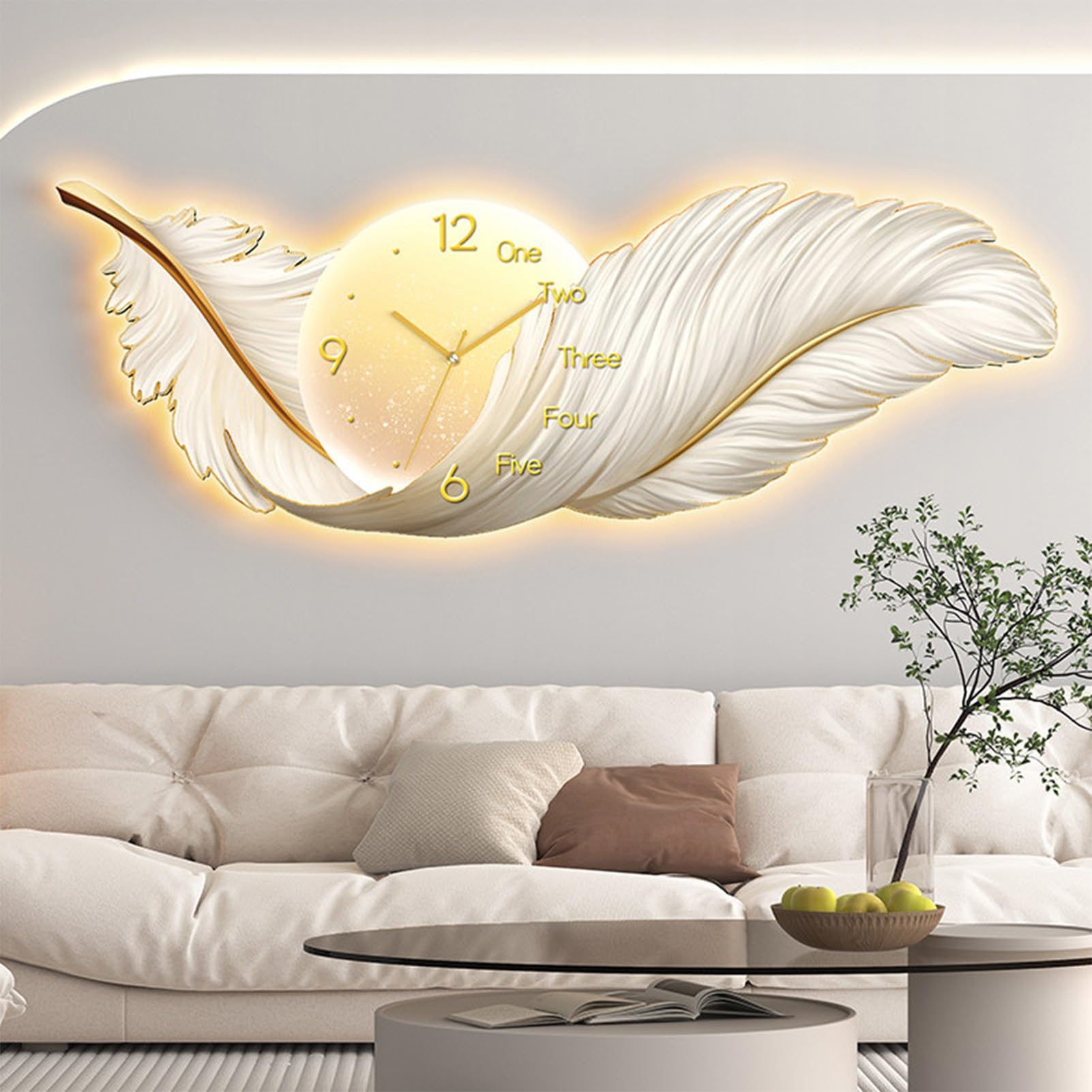 Reloj de pared LED, moderno, funciona con pilas, reloj decorativo para el hogar, sala de estar, dormitorio, oficina, pasillo, diseño 3D