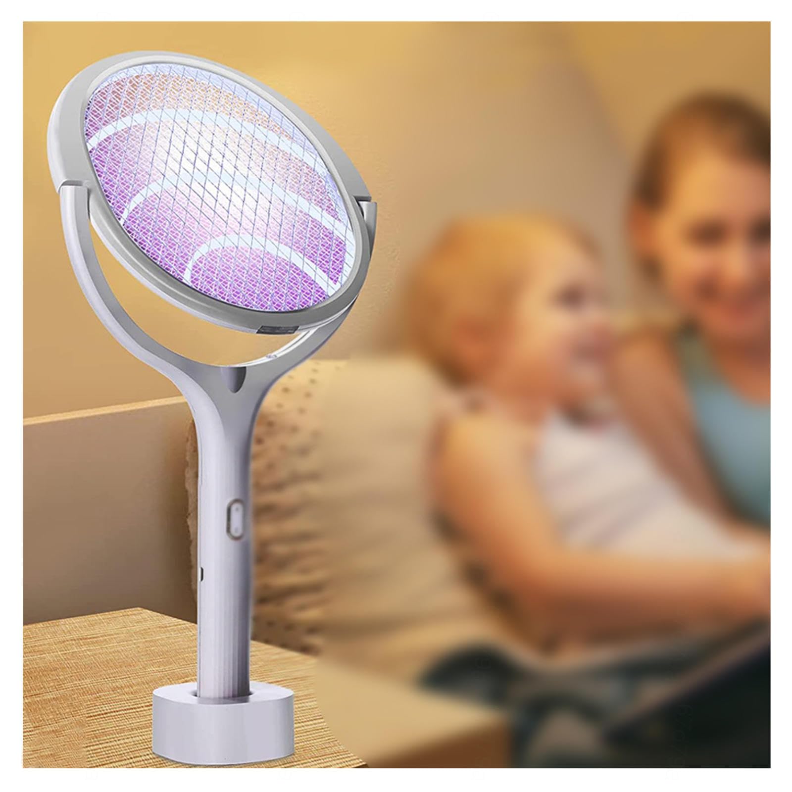 FAXIOAWA Tapette électrique Rechargeable de Type C, tapette électrique à Chargement Assis, tapette à Mouche électrique, Peut être utilisée comme Lampe Anti-Moustique