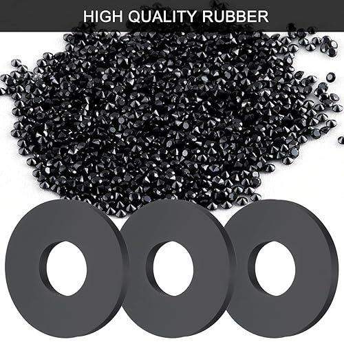 Miniatura 5 de 60 arandelas planas de goma para arandelas de goma de 0.787 in de diámetro exterior x 0.315 in de diámetro interior x 0.079 in de grosor, arandelas
