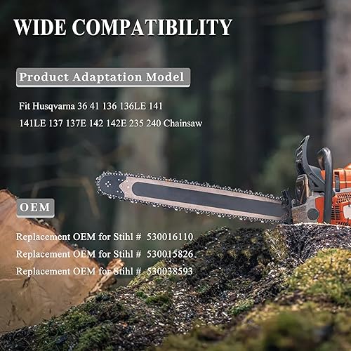 Miniatura 3 de 3 unids/lote Kit de tornillos tensor de cadena de barra para motosierra Husqvarna 36 41 136LE 141 141LE 137 137E 142 142E 235 240 Motosierra,