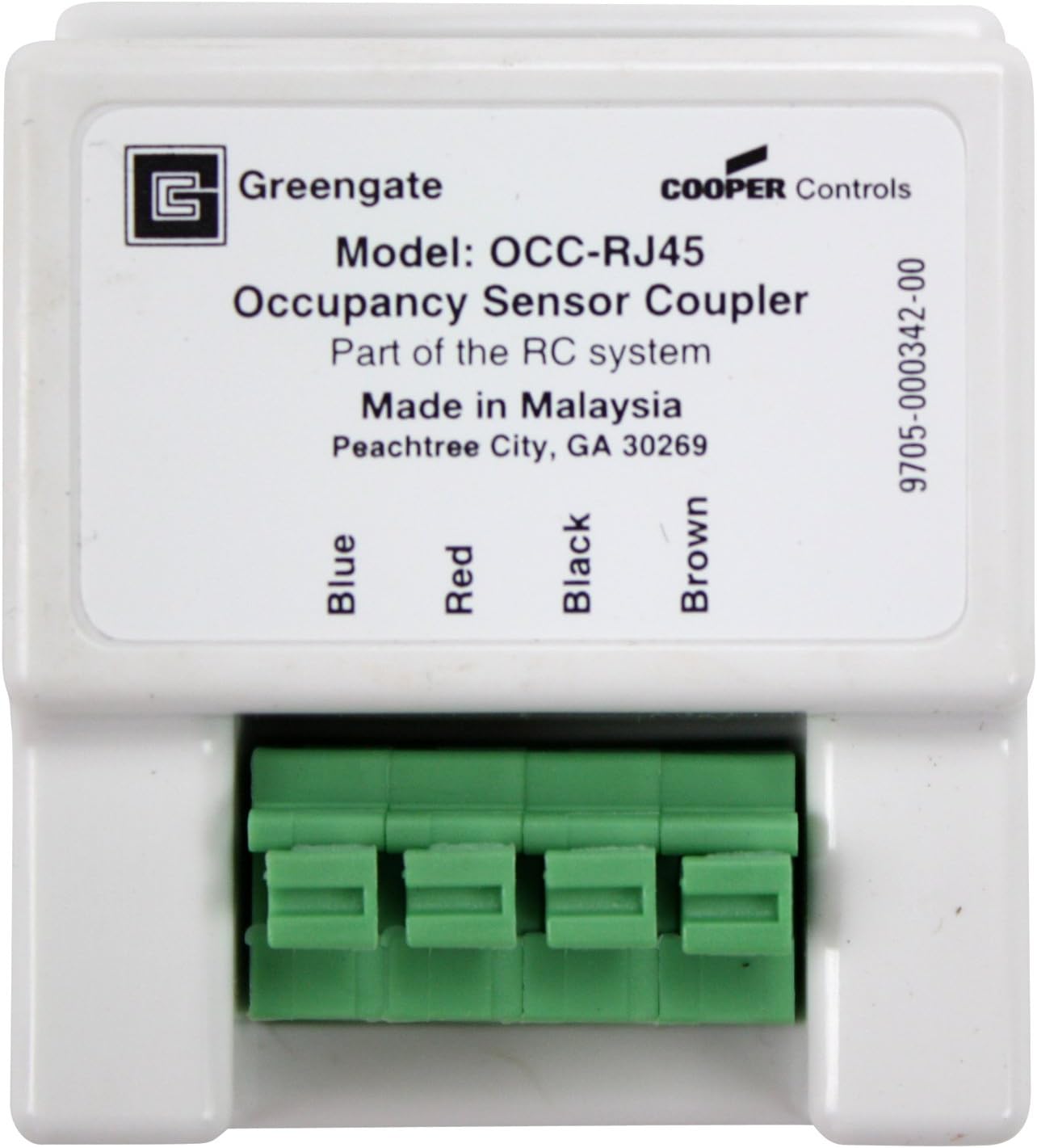 Cooper Greengate Occ-Rj45 Room Controller Occupancy Sensor Coupler