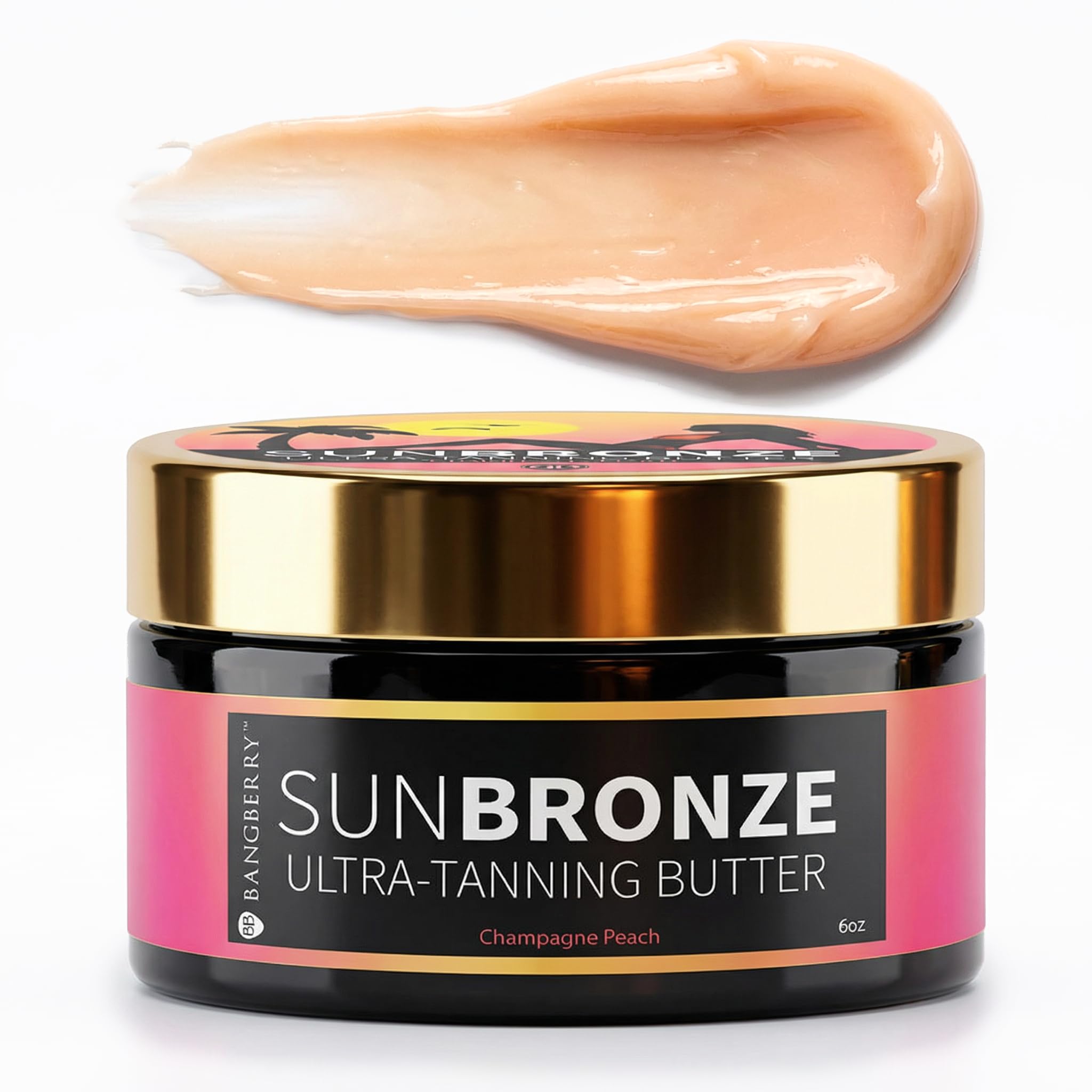 Original Sun Bronze Ultra Tanning Butter - Champagne Peach, Use in sun outdoor or tanning bed - Better than tanning oil - Tan faster with natural ingredients - Safe for Sensitive Skin