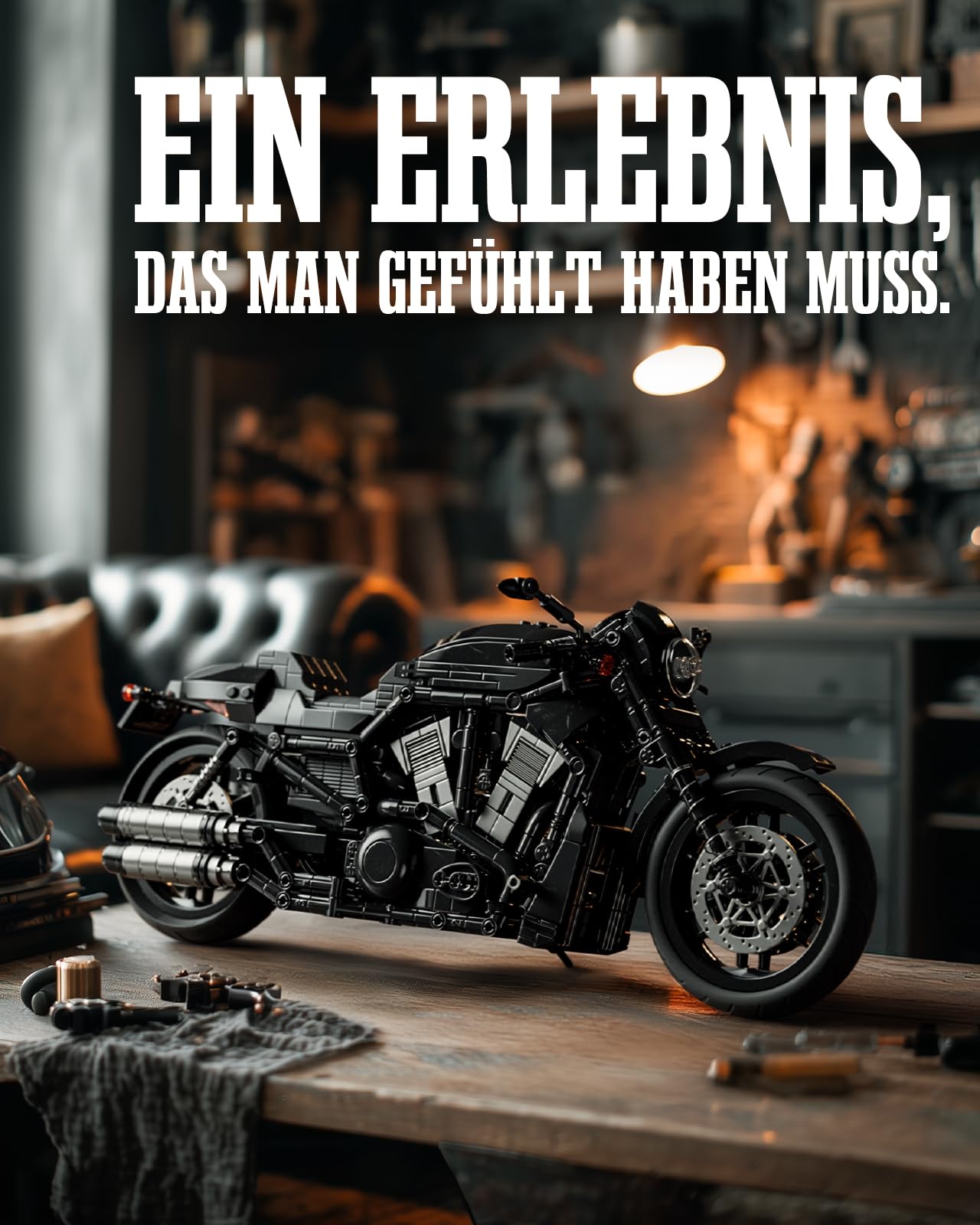 Nifeliz Straßenmotorrad Klemmbausteine für Erwachsene, Klassischer urban Modellbausatz, eine ideale Geschenkidee für Motorrad-Enthusiasten (1,041 Teile, NF10348)