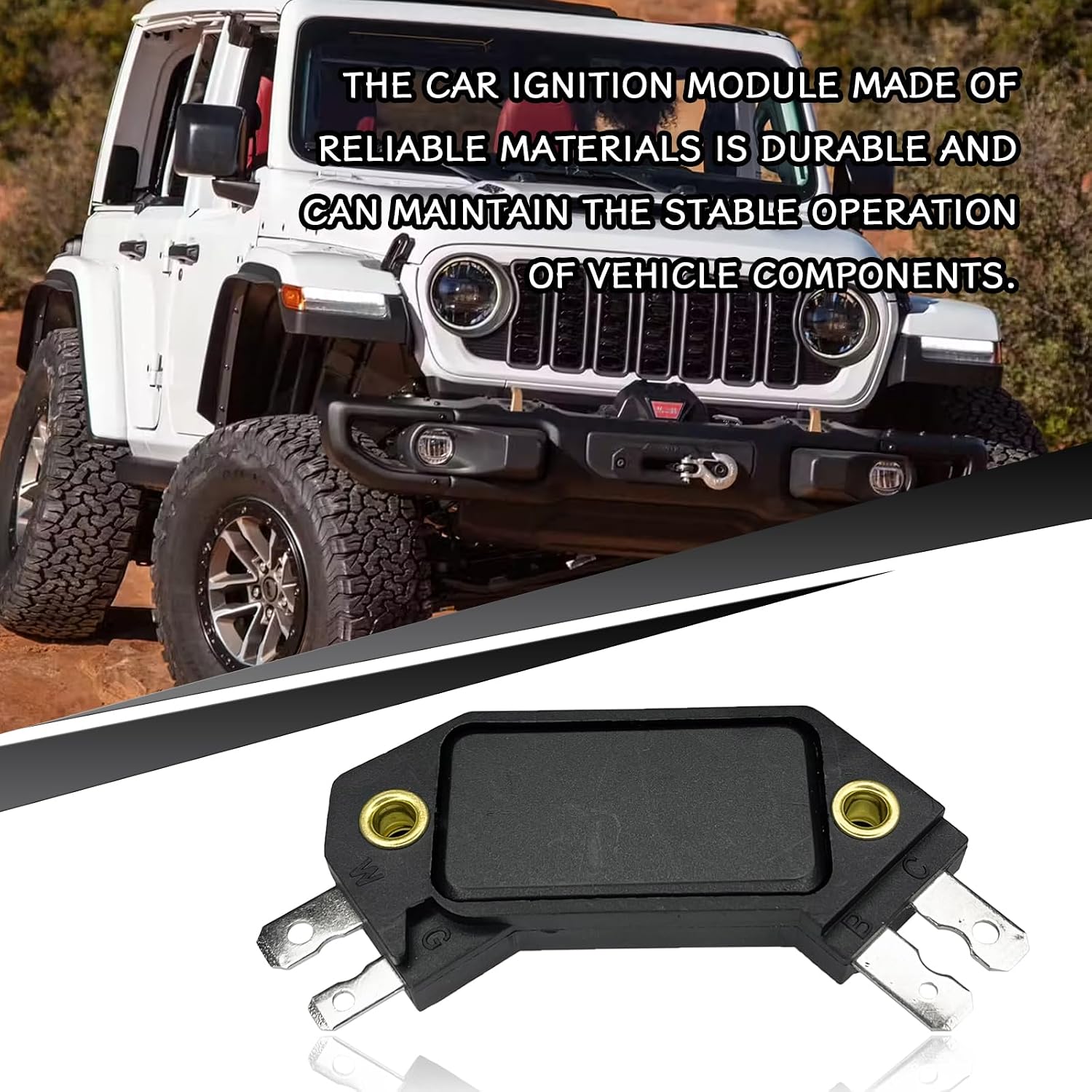 4 Pin GM HEI Ignition Module, Ignition Control Module Replace OE #LX301, DM1906, 1875990,1190357, 4419628 Pcm Engine Control Module Compatible with 1974-1988 for Chevy Pontiac Olds Buick