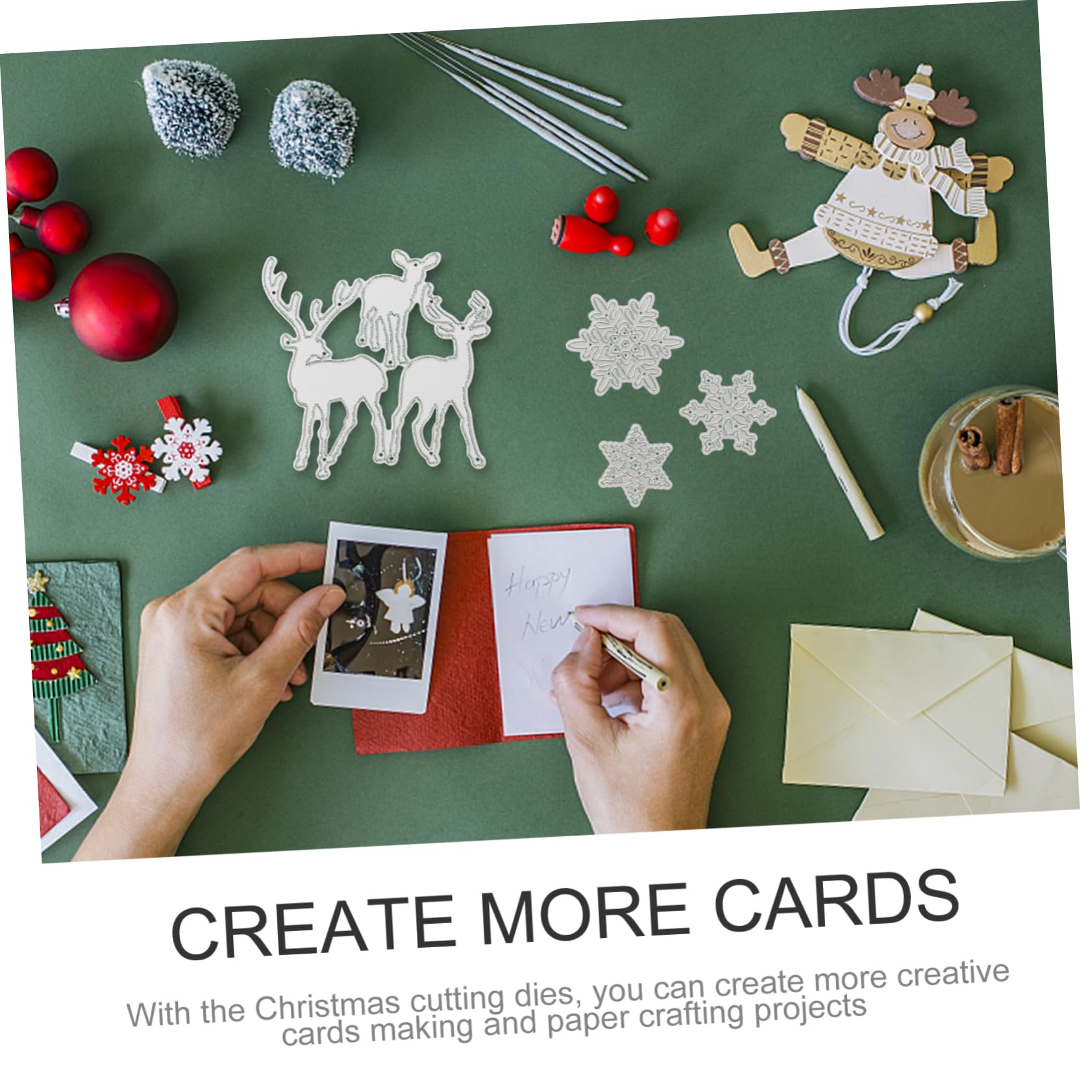 NUOBESTY 27 Piezas Navidad Morir Artes y Manualidades Para Niños Troquelado Para Hacer Tarjetas Navideñas Troquel De De Artesanía Navideña Carta Combinación Acero Carbono