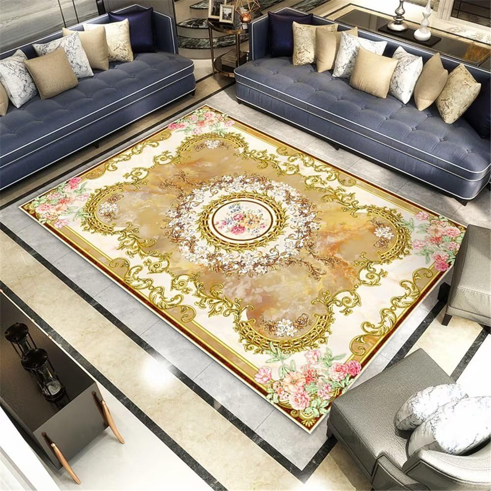 Moquette salon marron durable 180x250cm grand tapis de sol restaurant