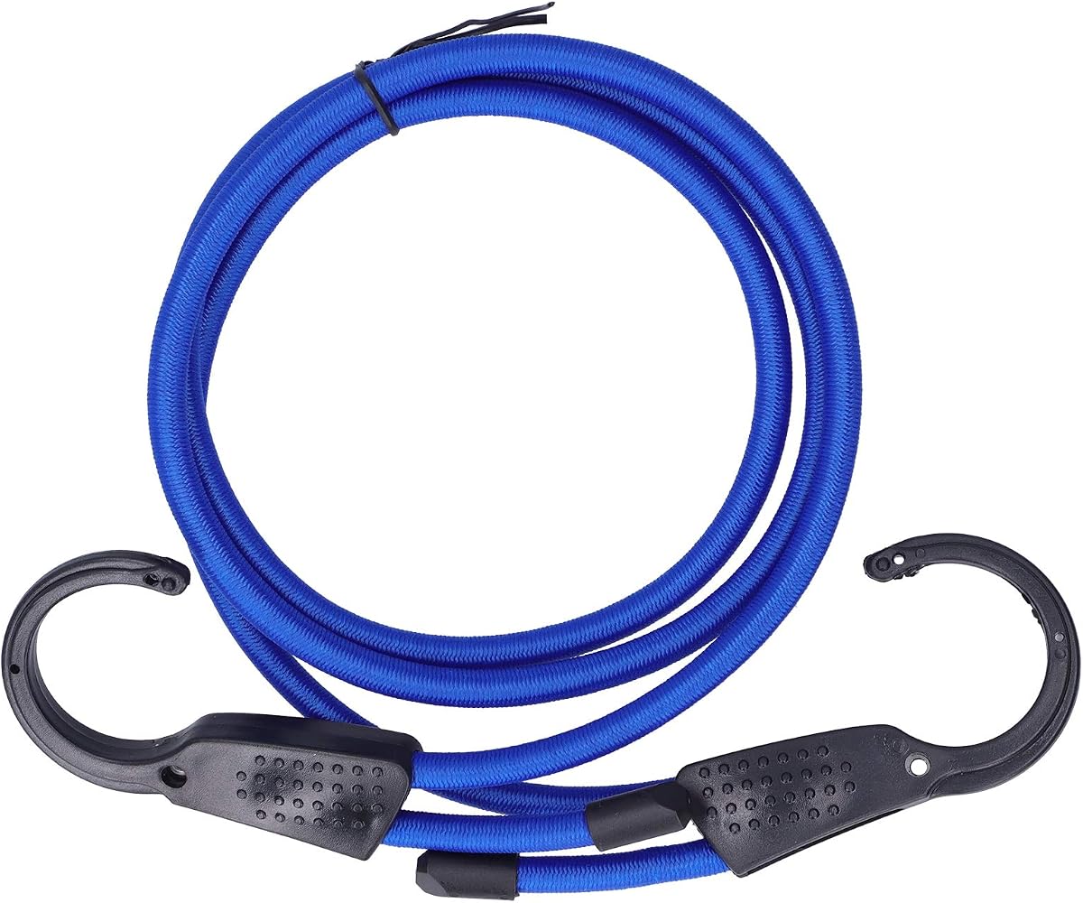 FLEXMAN 1.5M Bungee Cords with Hooks, Multi Purpose Adjustable Baggage Rope, Outdoor Elastic Rope, Elastic Bungee Straps for Luggage, Camping, Tarps, Bike Rack