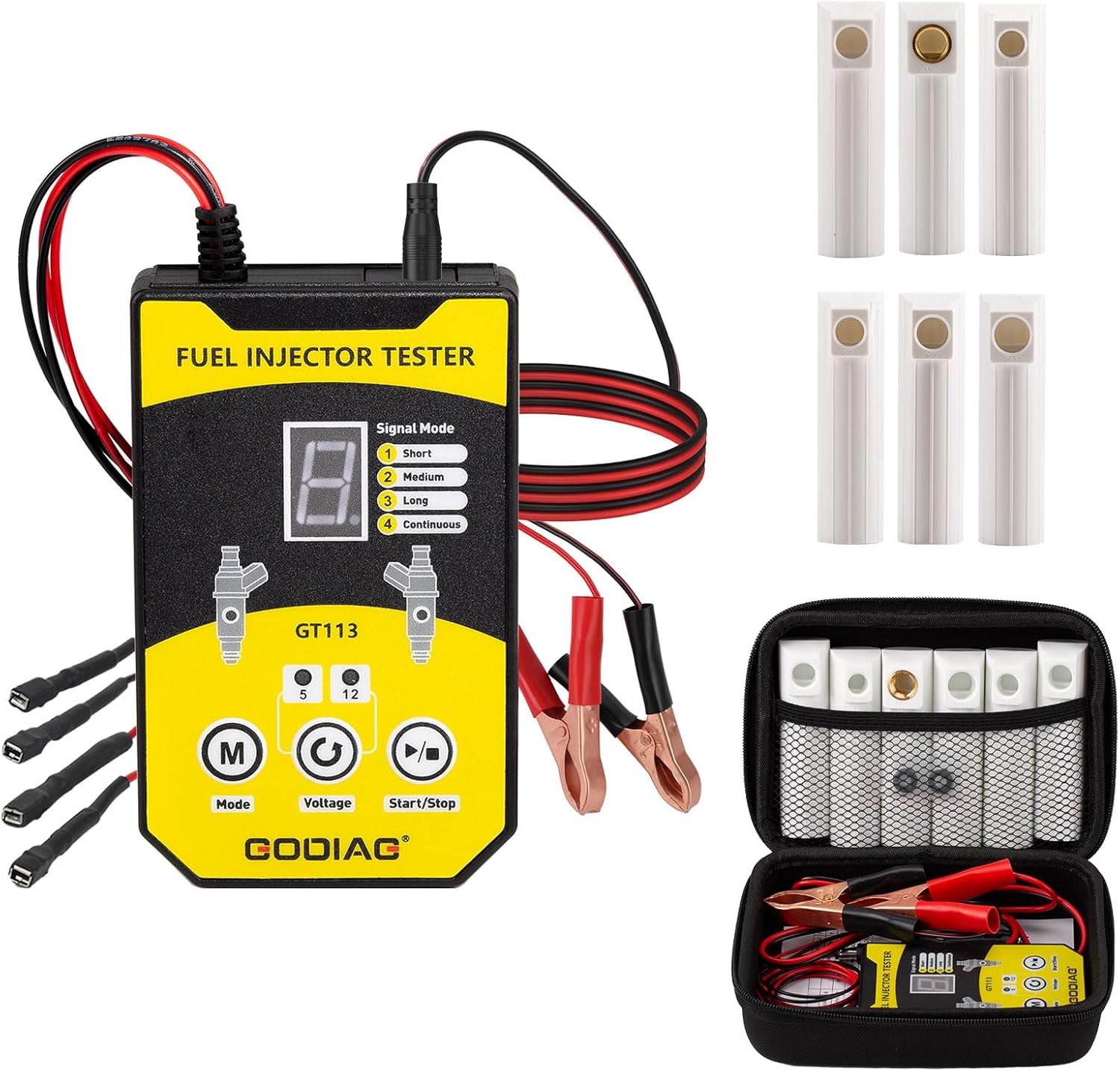 GODIAG GT113 Fuel Injector Tester and Cleaner Kit with accessories