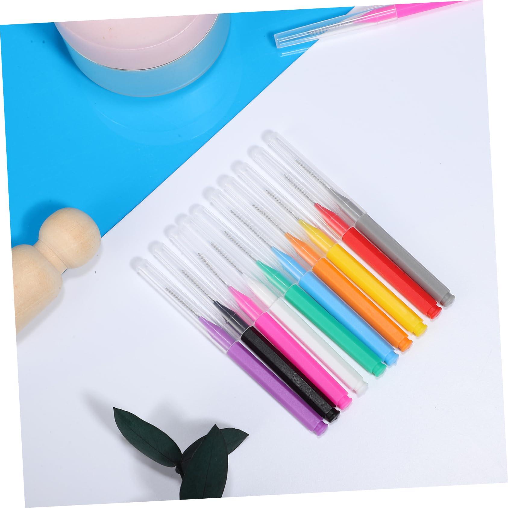 Healvian 500piezas Cepillos Interdentales De Limpieza Bucal Portadores De Brackets y