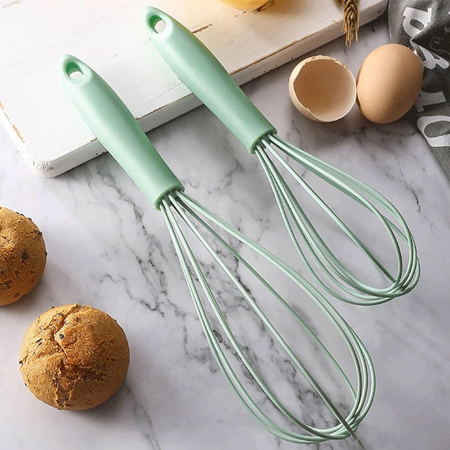Hand Push Whisk -1Pcs Manual Egg Beater PP Handle Whisk Milk Egg Kitchen Utensil Non-Slip Multipurpose Egg Cream Mixing Mixer Tools