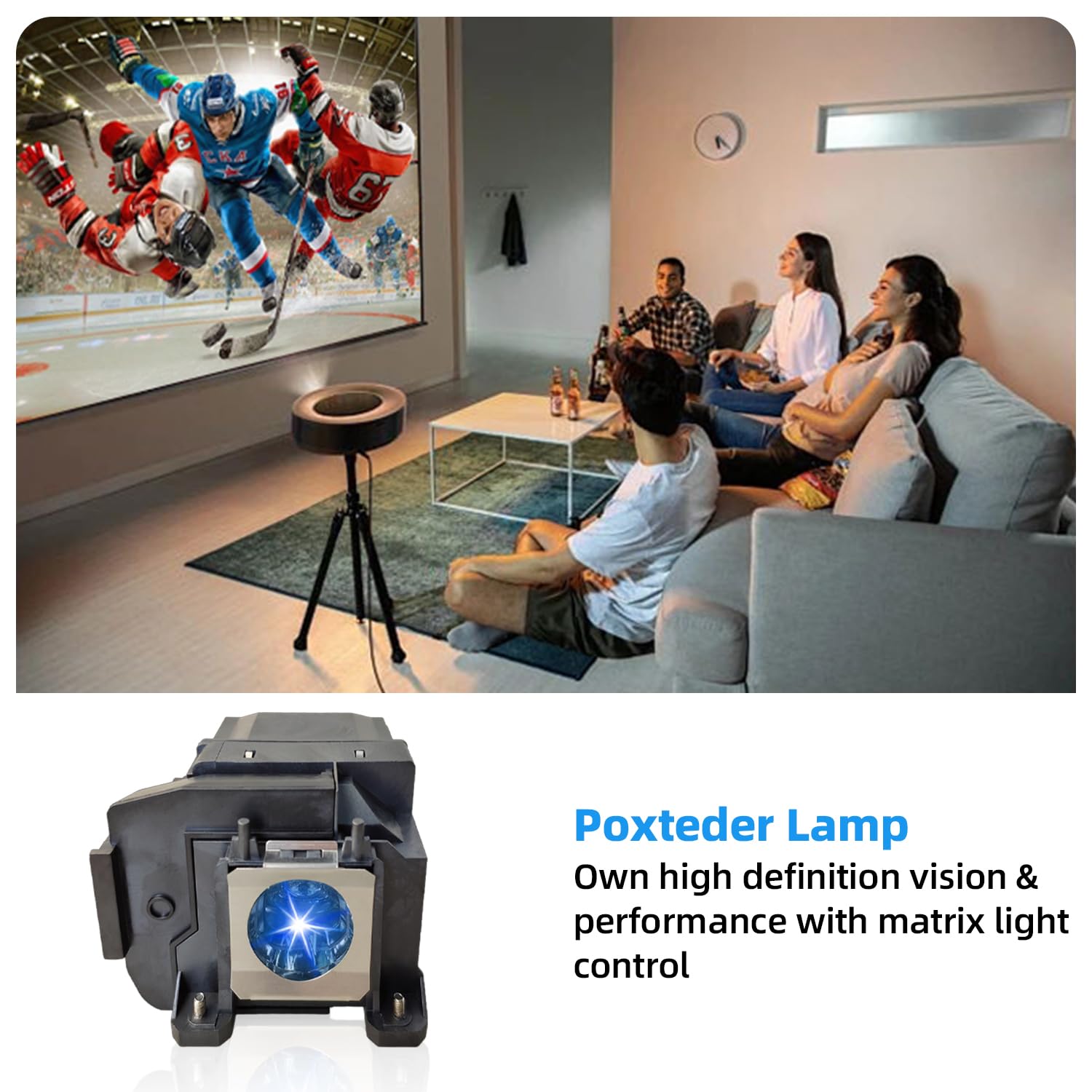 V13H010L85 Lampada di ricambio per proiettore compatibile con Epson EL PLP85, EH-TW7000, EH-TW7100, EH-TW6600W, EH-TW6600, EH-TW6700W, EH-TW6700, EH-TW6800 proiettori, con alloggiamento