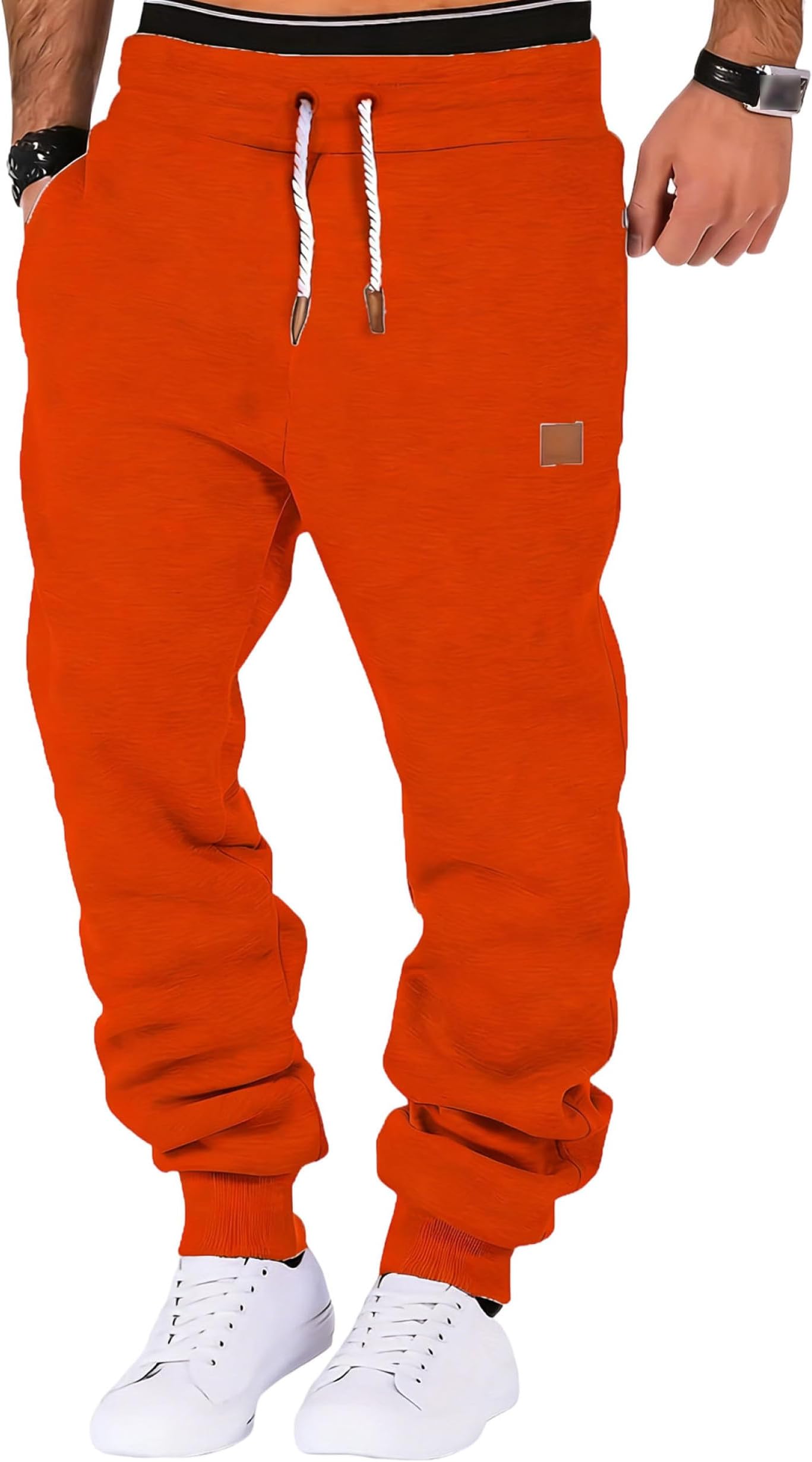 Thick Sweatpants for Men Men’s Jogger Sweatpants Drawstring Elastic Waist Casual Lounge Pants