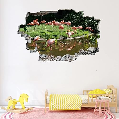 Miniatura 46 de Calcomanía de pared de animales, tatuaje de pared 3D de tiburón destrozado, removible, calcomanías de pared para habitación, calcomanías