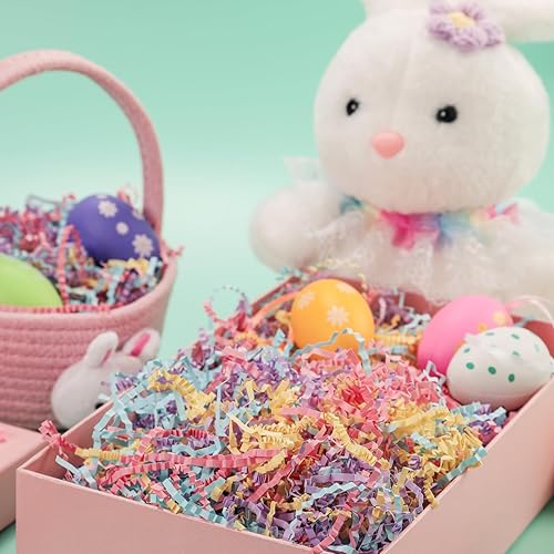 Miniatura 11 de Relleno de papel de corte arrugado de 8 onzas (1/2 libras), envoltura de regalo y relleno de cesta de regalo para Navidad, Halloween y decoraciones