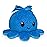 TeeTurtle - The Original Reversible Octopus Plushie - Blue Sparkle + Bow - Cute Sensory Fidget Stuffed Animals That Show Your Mood 4 inch