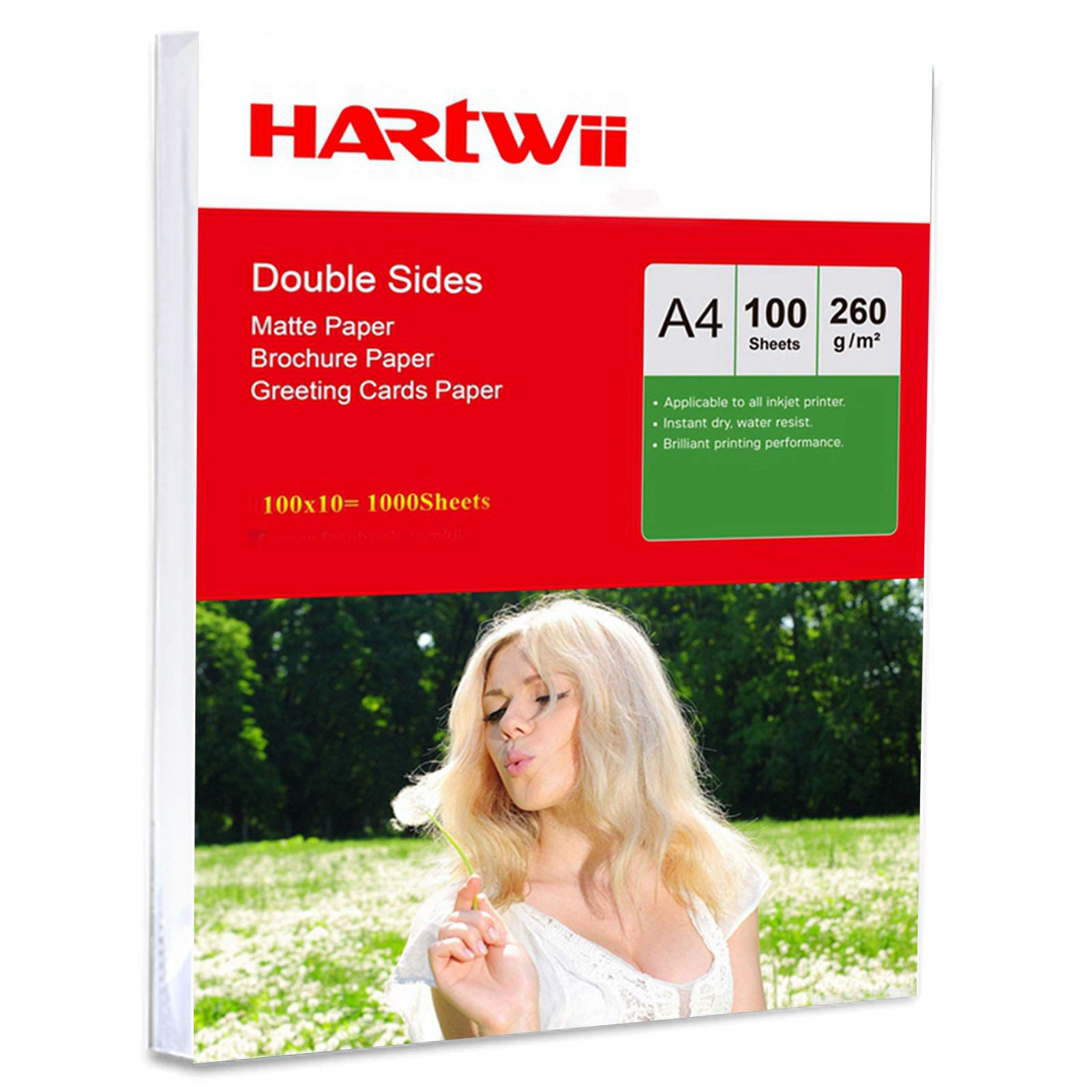 A4 Both Sides Matt Matte Photo Paper 260Gsm - Inkjet Paper Photography Paper Printing Uinkit - 1000Sheets