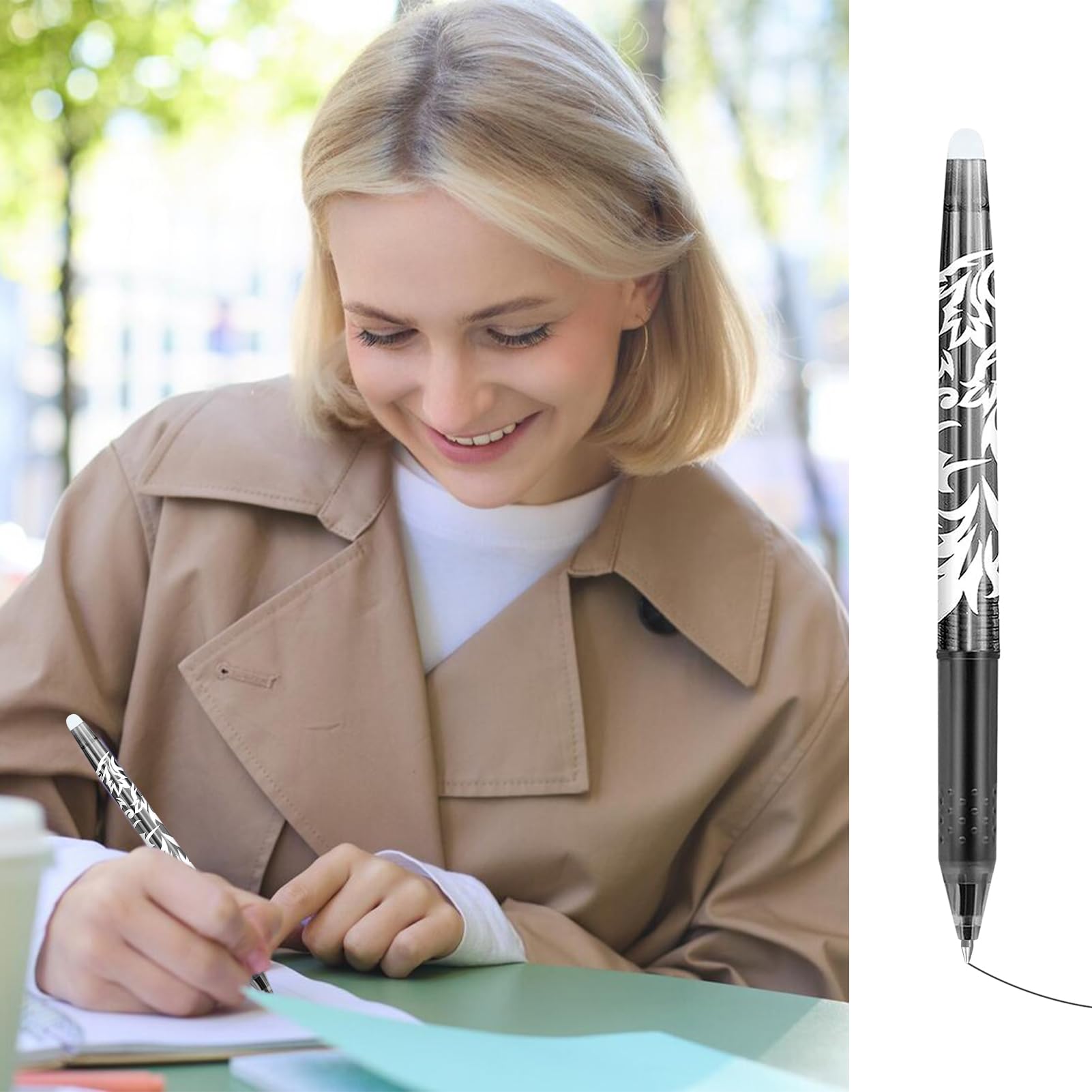 Finehenchi Erasable Pens, 8 Pcs Rub Out Pens - Image 4