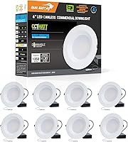 Vista 17 de Luz de techo empotrable LED comercial de 8 pulgadas con caja de conexión, potencia ajustable 16/21/27W, 3 colores seleccionables 3000K-5000K