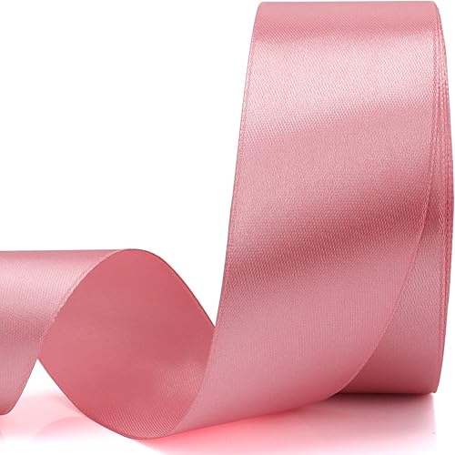 Cinta de oro rosa de 1-1/2 pulgadas, para envolver regalos, 50 yardas, corona de fiesta de boda, costura, accesorios para el cabello, decoración