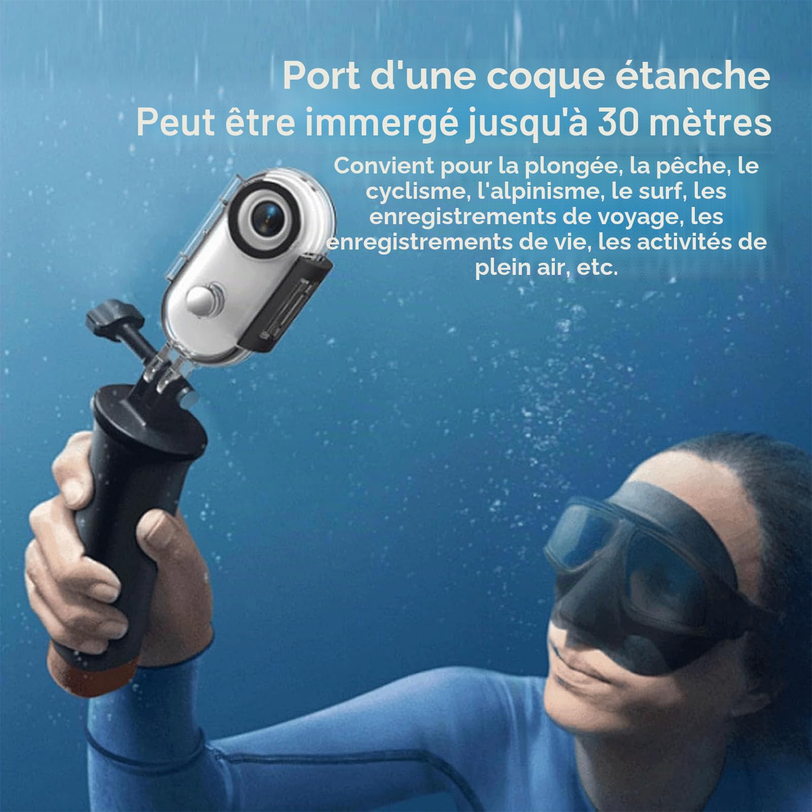 Générique Mini caméra corporelle 4K Mains Libres, caméra corporelle Stallion Frames Portable et magnétique avec Enregistrement Audio et vidéo pour vélo Voyage Animaux Compagnie (Black, 1080P)