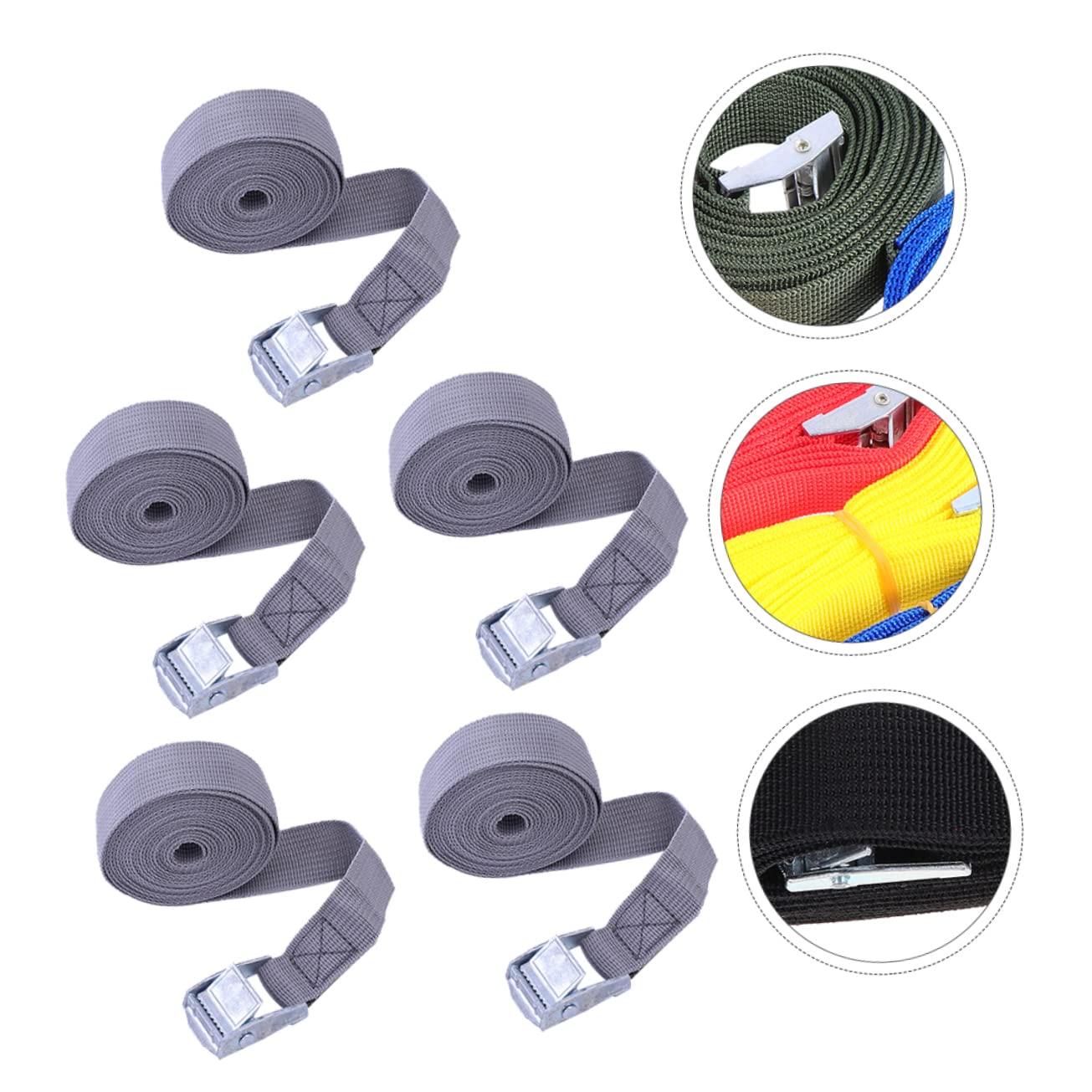 5 Piezas de Correas de trinquete para Equipaje de Coche Correas de trinquete para Equipaje de vehículo