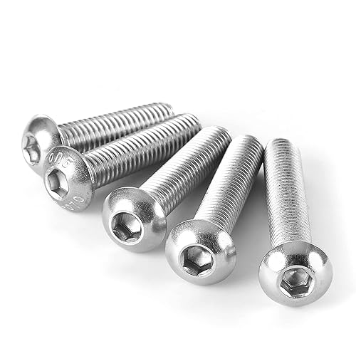 Miniatura 9 de Tornillos de cabeza de botón M8 x 30 mm, 35 mm, 40 mm, 45 mm, 50 mm, tornillos de cabeza de botón, acero inoxidable 304, accionamiento hexagonal