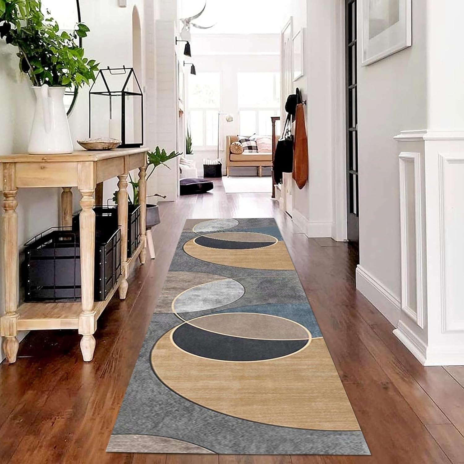 Hallway Runner Rug Hall Narrow Carpet Runner Non Slip Washable Long Door Mats for Living Room Bedroom Kitchen Modern Area Rugs width 60cm 70cm 80cm 100cm Home Decor Floor Protect Mats ( Size : 80*550c
