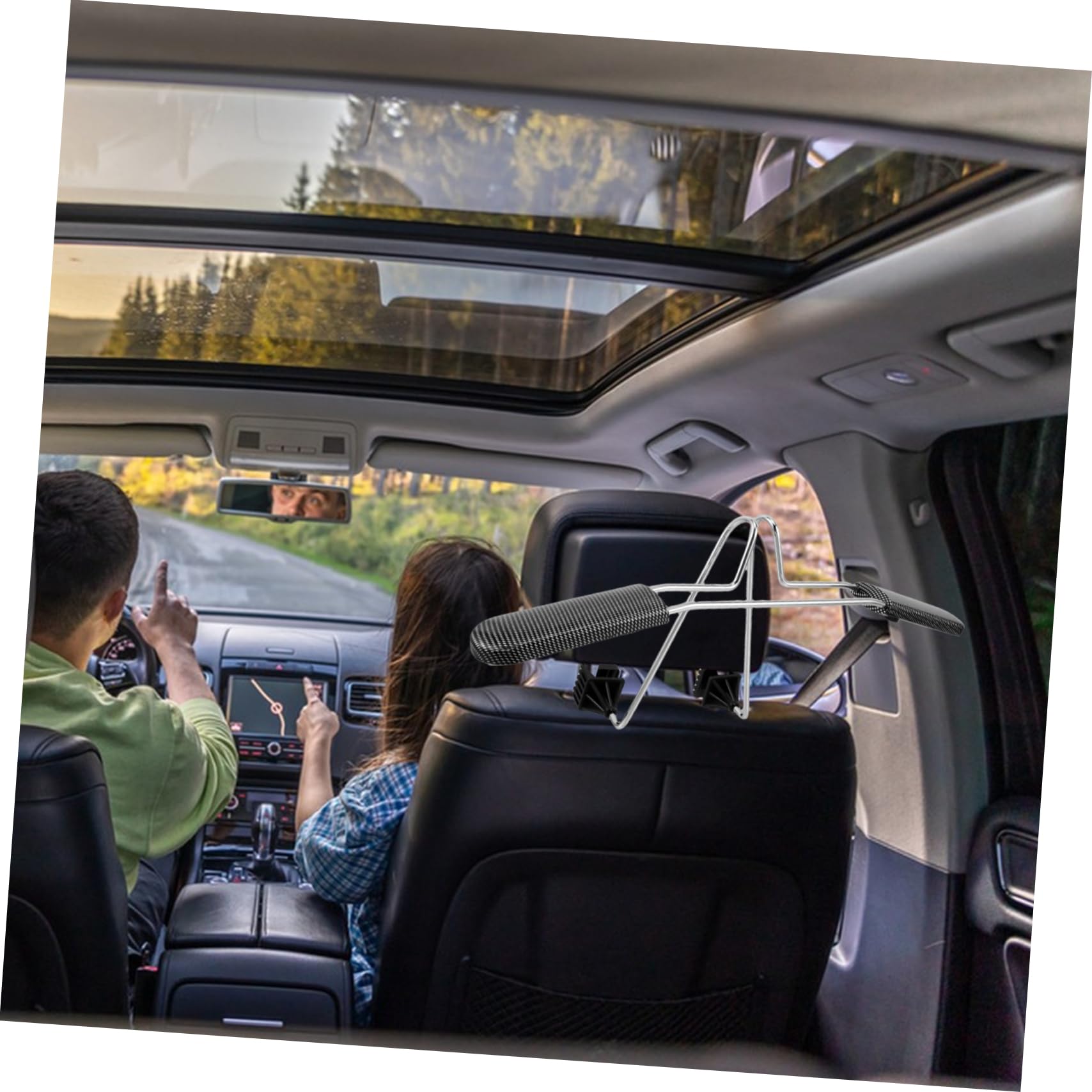 Cabilock Appendiabiti per Auto Acciaio Inossidabile Grucce Leggere Facili da Installare per Viaggi e Organizzazione Veicolo per Cappotti e Vestiti