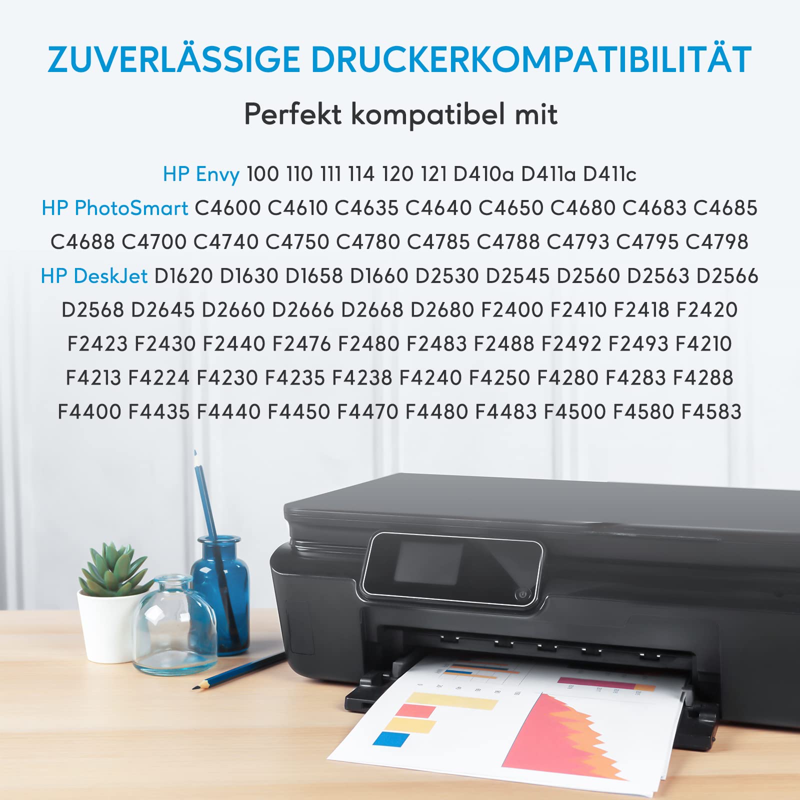 Economink 300XL Schwarz - 2er-Pack Günstiger HP Kompatibel Tintenpatronen Für Viele Drucker, Hohe Seitenzahl