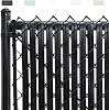 Chain-Link Fence Blade Slats with Bottom Lock 5-ft, Black