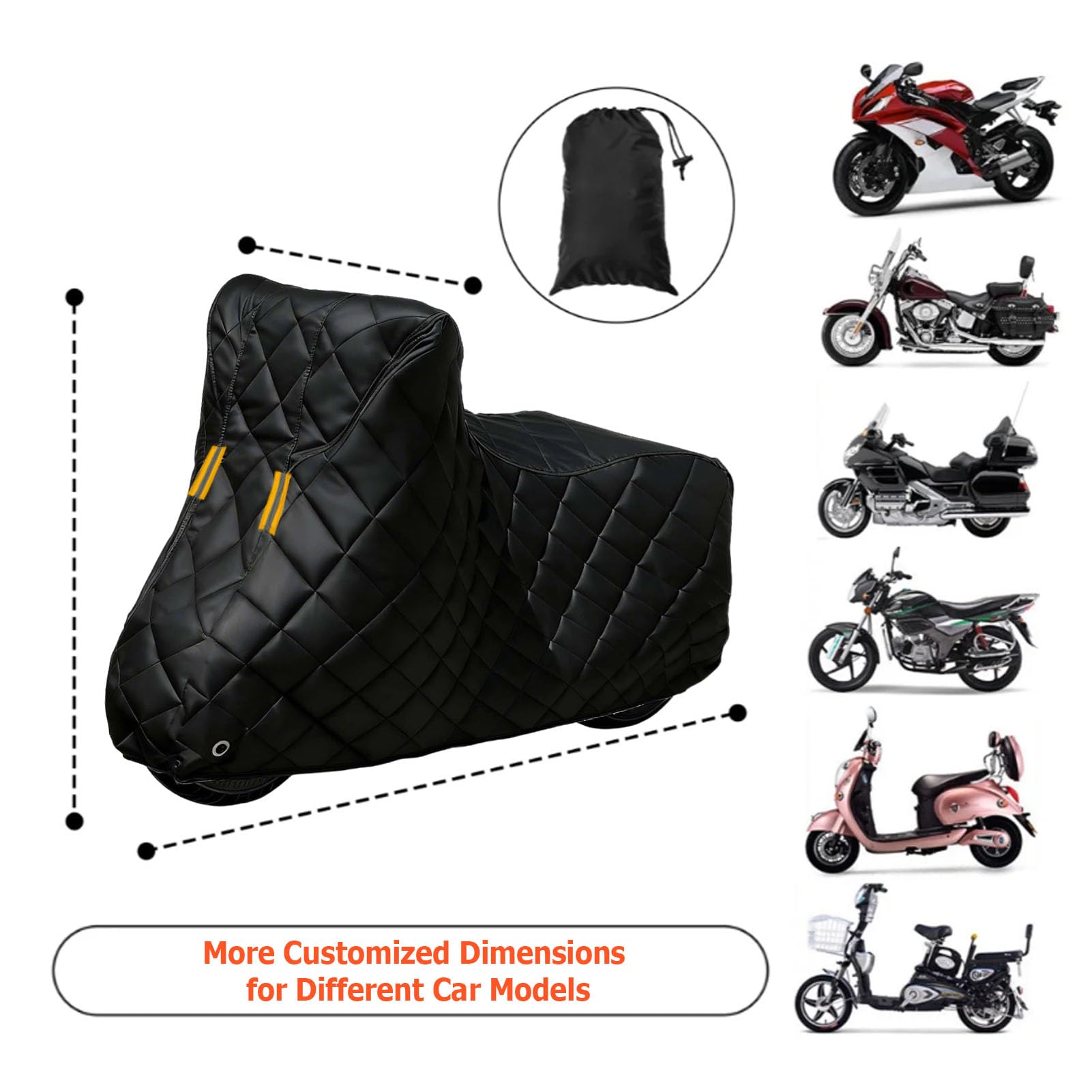 Motorradabdeckung Verdickt Für KSR Moto Cracker Hagelschutzplane Motorrad,Motorcycle Garage Wasserdicht UV-Schutz Staubdicht Kratzfest mit Schlüsselloch