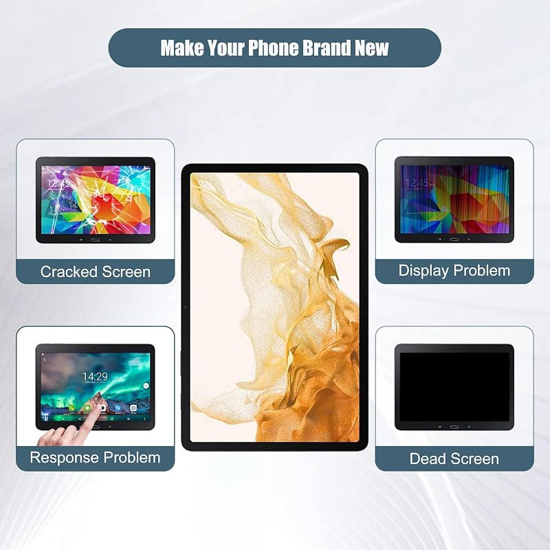 E-YIIVIIL LCD Kijelző Samsung Galaxy Tab S8 SM-X700 11" Tablethez - Érintőképernyős Panel Csereképernyő Szerelőkészlettel